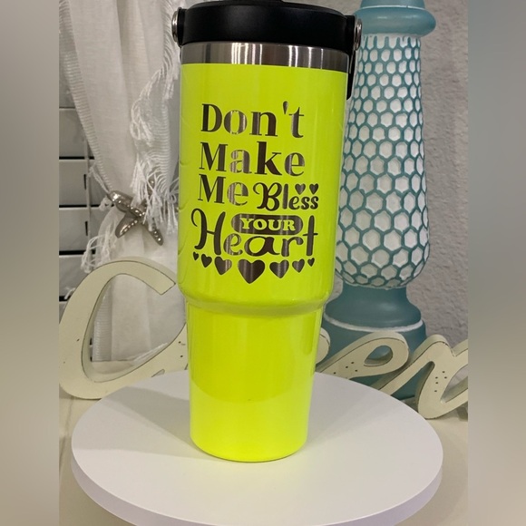 30oz Neon Yellow Iceflow Flip Straw Tumbler - Picture 7 of 7